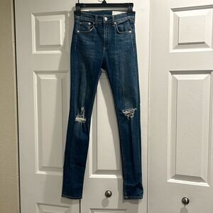 Rag & Bone High Rise Skinny Jeans, Size 24